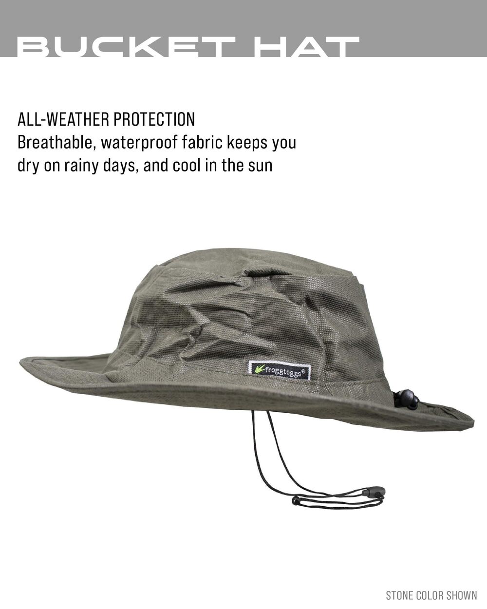 1700 Bucket Hat, Waterproof, Breathable, Sun Protection - Picture 3 of 7